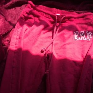 Pink gap sweats